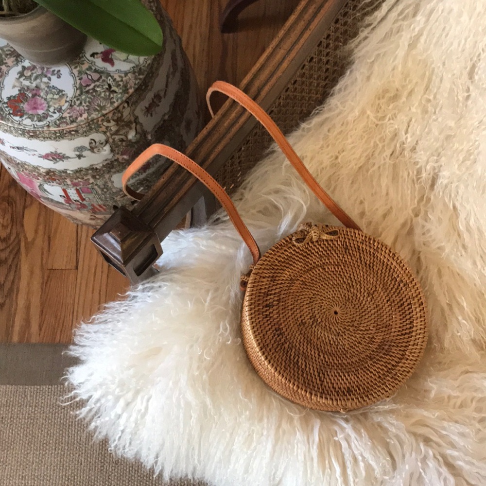 Round Wicker Purse